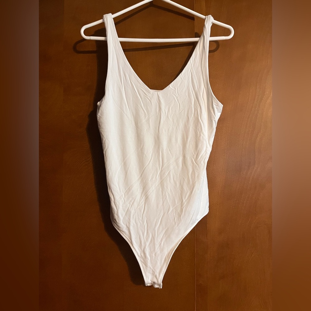 White Sleeveless Bodysuit